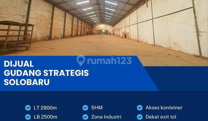 Dijual Gudang Industri Pergudangan 2900m2 Berlimbah Sukoharjo 1