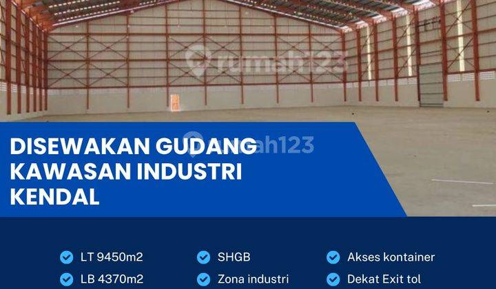 Disewa gudang lokasi Kendal Semarang luas 9450m BU! 1