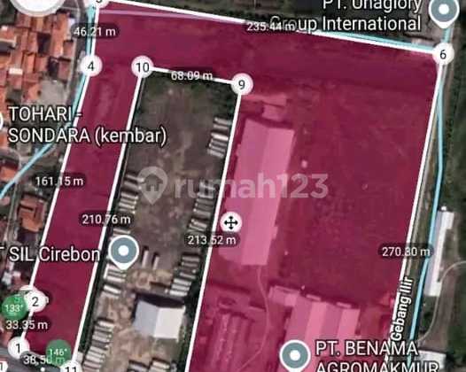 Gudang Zona Industri Lokasi Cirebon Jawa Barat Luas 5 Ha