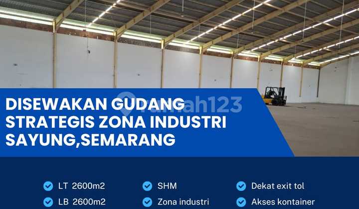 Warehouse in Super Strategic Industrial Zone Sayung, Semarang 2600m2 2