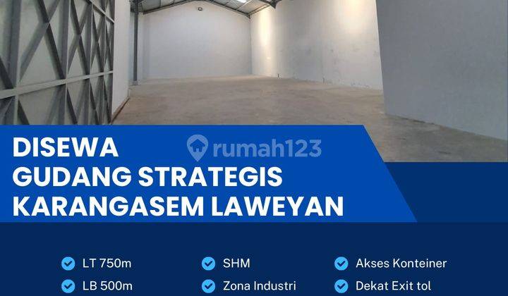 Disewakan Gudang Zona Industri 750m2 Lokasi Laweyan,surakarta  1