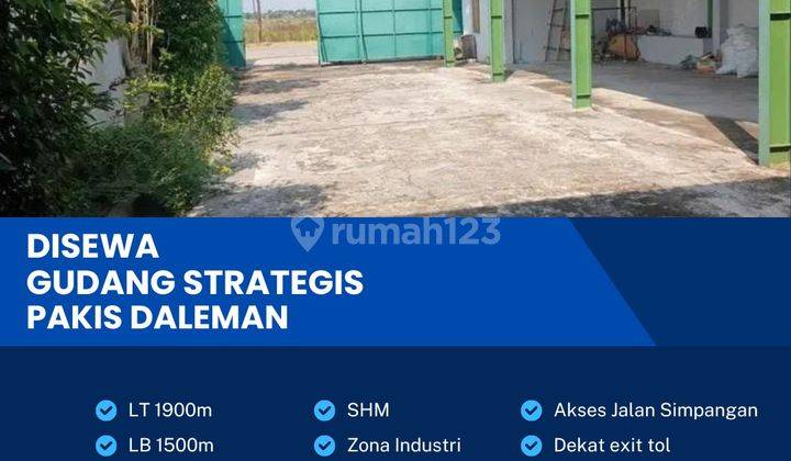 Disewakan Gudang Industri Zona Merah 1900m2 Berlimbah Wonosari,klaten  1