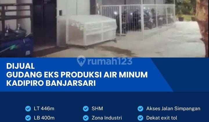 Dijual Cepat Gudang Eks Produksi Air Minum 446m2 Banjarsari,surakarta  1