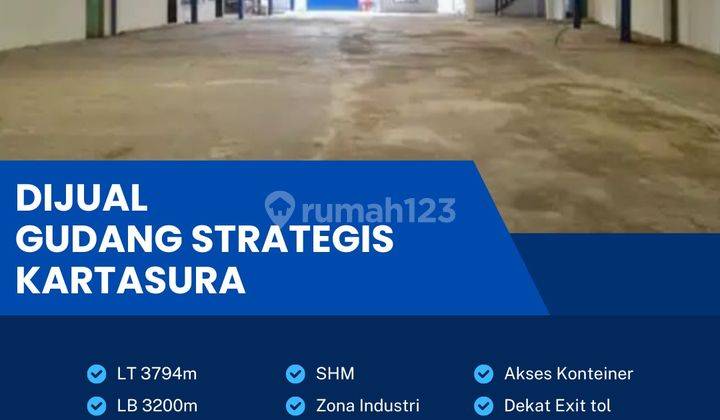 Dijual Gudang Zona Industri,lokasi Kartasura Sukoharjo,luas 3794m2,BU  1