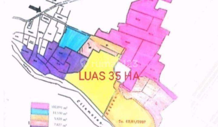 Dijual lahan industri lokasi Cibogo Subang  sangat strategis Luas 35 Ha BU! 2