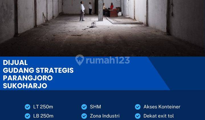 Dijual Gudang Strategis Industri ,Lokasi Sukoharjo Luas 250m2 1