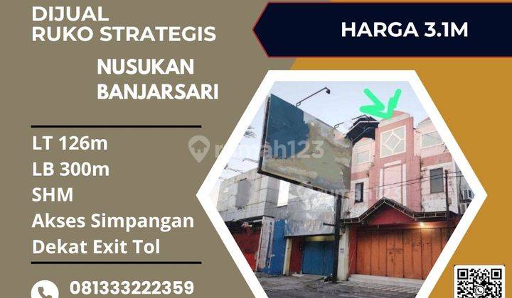 Dijual Ruko Atau Ruang Usaha Strategis 3 Lantai 126m2 Banjarsari,solo 1