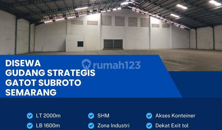 Disewakan Gudang Zona Industri 2000m2 Lokasi Ngaliyan,semarang  1