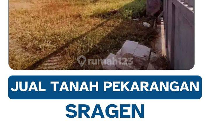 Dijual Lahan Pekarangan Zona Merah Industri,lokasi Sragen,4,5 Hektar,bu 1