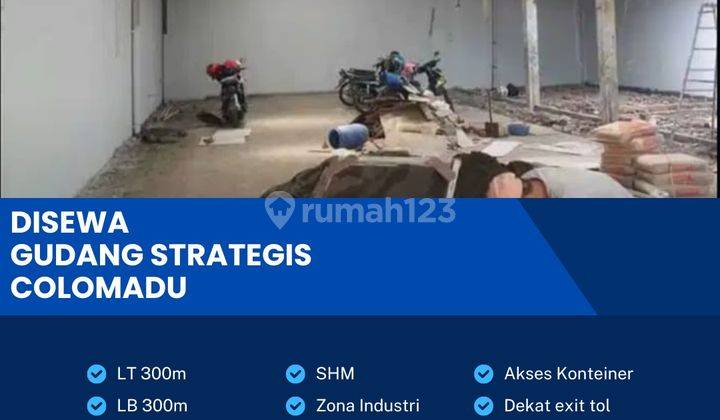 Disewakan Gudang Industri Zona Kuning 300m2 Berlimbah Colomadu,karanganyar  1