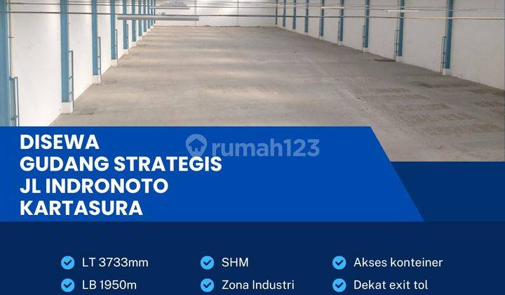 Disewakan Gudang Zona Industri 3733m2 Lokasi Kartasura,sukoharjo  1