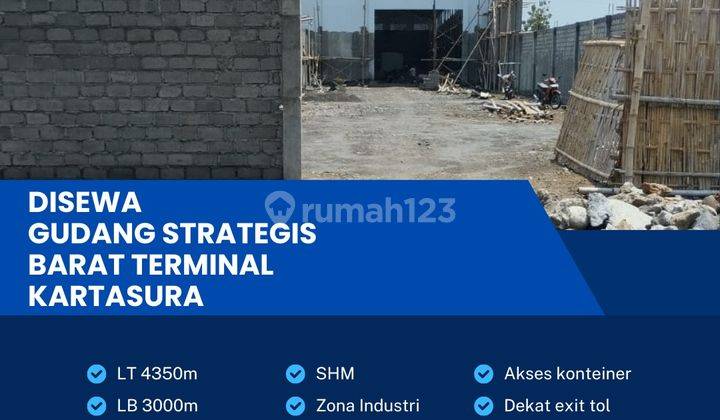 Disewakan Gudang Zona Industri 4350m2 Lokasi Kartasura,sukoharjo  1