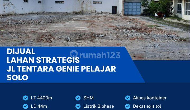 Dijual Tanah Industri Pergudangan 4400m2 Berlimbah Solo  1