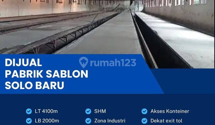 Dijual Pabrik Strategis Eks Sablon dan Printing 4100m2 Solo Baru, Sukoharjo  1