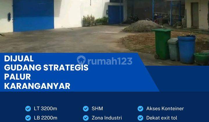 Dijual Gudang Industri Pergudangan 3200m2 Palur,Karanganyar  1