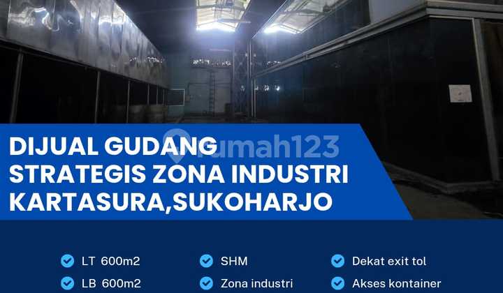 Very strategic industrial warehouse location Kartasura, Sukoharjo 600m2 Very strategic industrial warehouse location Kartasura, Sukoharjo 600m2