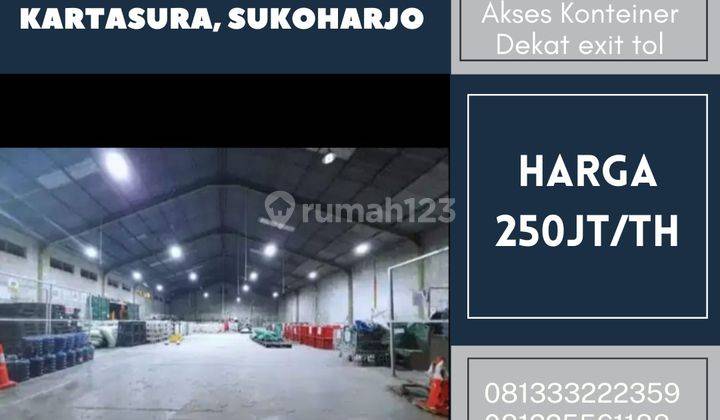 Disewakan Gudang Industri Pergudangan 1787m2 Berlimbah Kartasura,sukoharjo  1