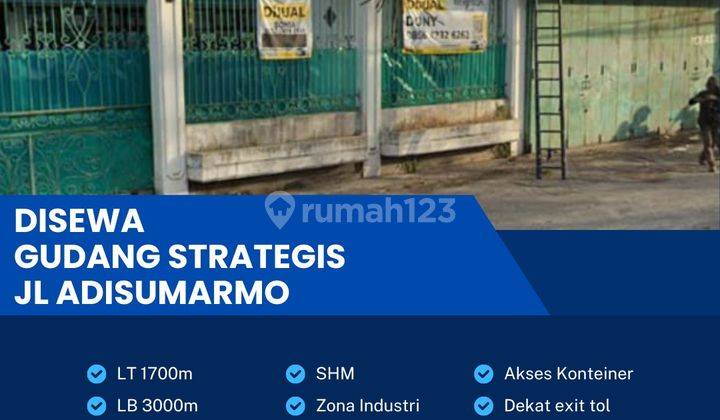 Disewakan Gudang Zona Industri 1700m2 Lokasi Colomadu,karanganyar  1