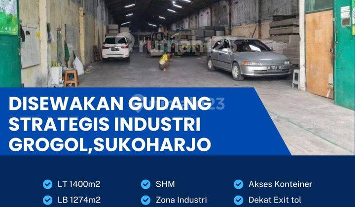 Disewa gudang lokasi grogol  luas 1400m BU! 1