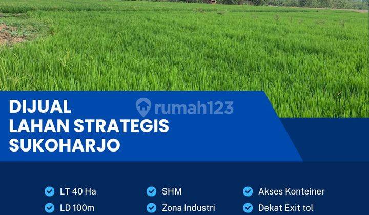 Dijual Lahan Zona Industri,lokasi Kartasura, Sukoharjo,luas 40 Ha,bu  1