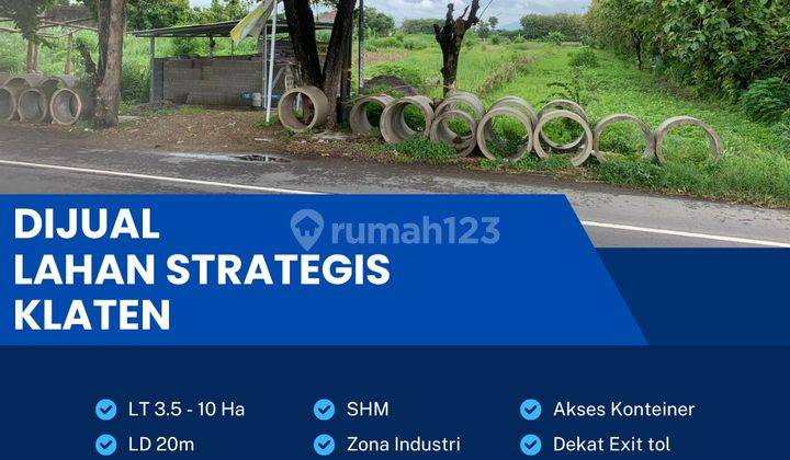Dijual Lahan Industri,Lokasi Ceper,Klaten,Luas 10 Ha,Bu! 1