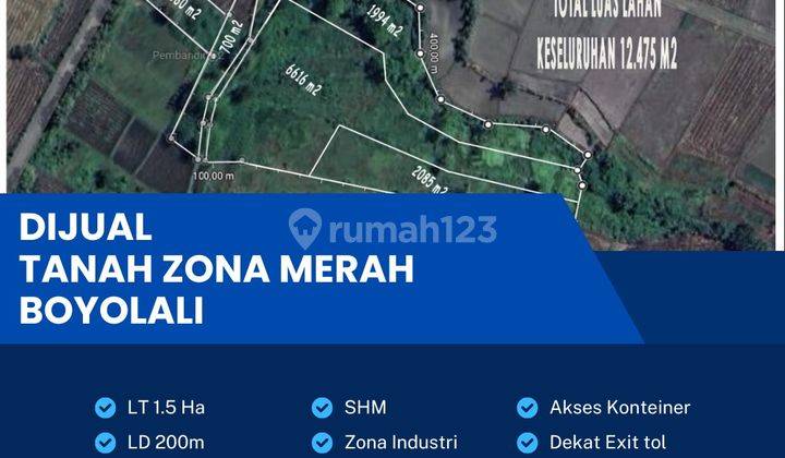 Dijual Lahan Industri,Lokasi Nogosari,Boyolali,Luas 1,5 Ha,Bu! 1