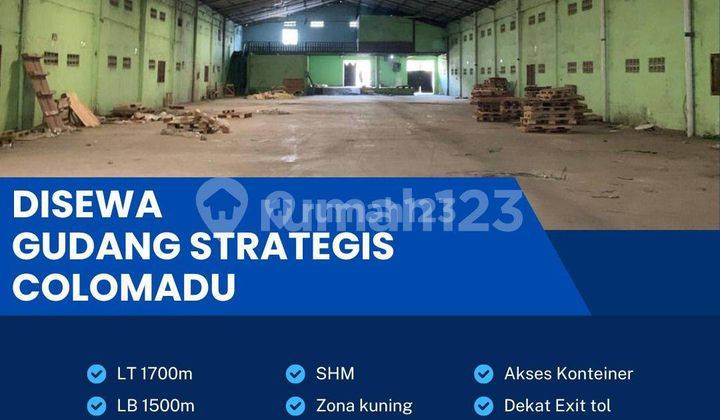 Gudang Strategis Zona Kuning Luas 1700m2 Colomadu,Karanganyar  1