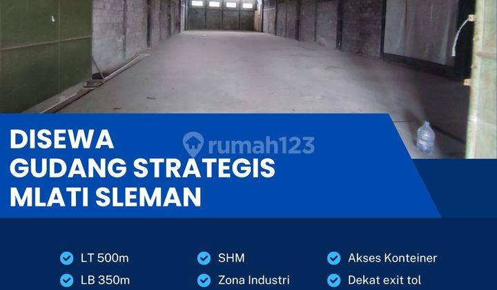 Disewakan Gudang Zona Industri 500m2 Lokasi Sleman,yogyakarta  1