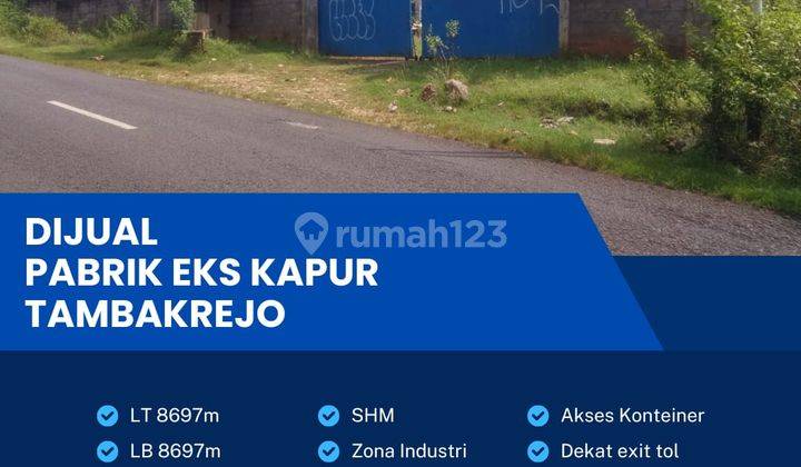 Dijual Eks Pabrik Kapur Industri,gunungkidul,yogyakarta 8697m2,BU  1