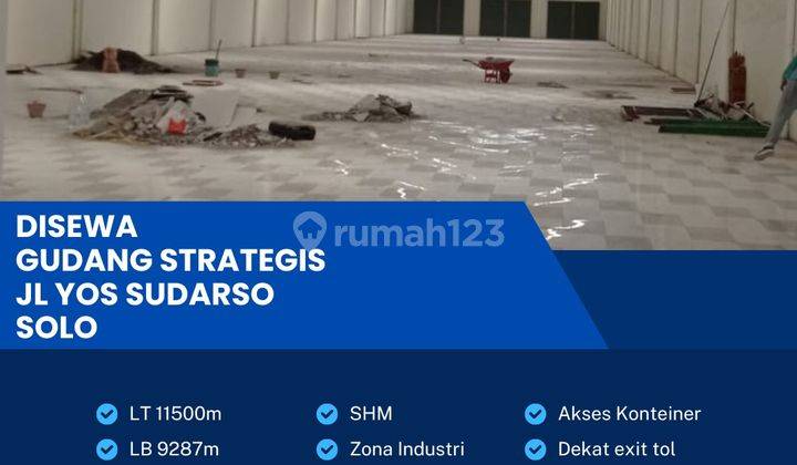 Disewakan Gudang Industri Pergudangan 11.500m2 Berlimbah Surakarta 1