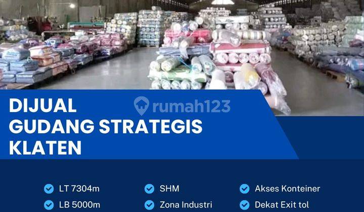 Dijual Gudang Strategis Industri 7304m2,Lokasi Juwiring,klaten 1