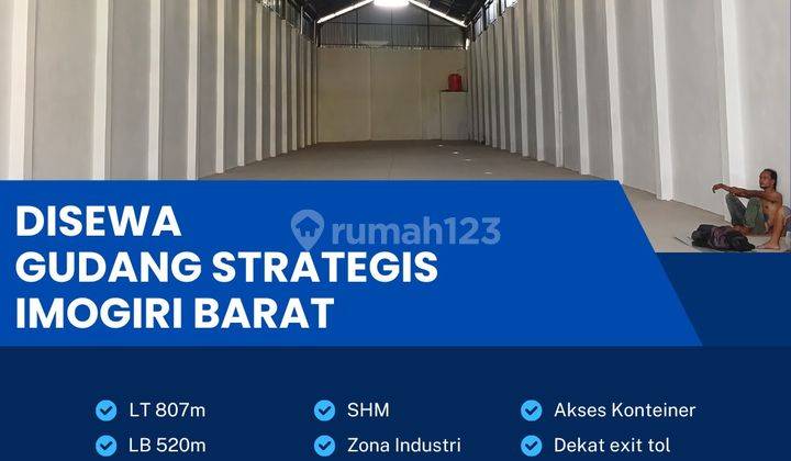 Disewakan Gudang Strategis Industri 807m2 Lokasi Bantul,yogyakarta  1