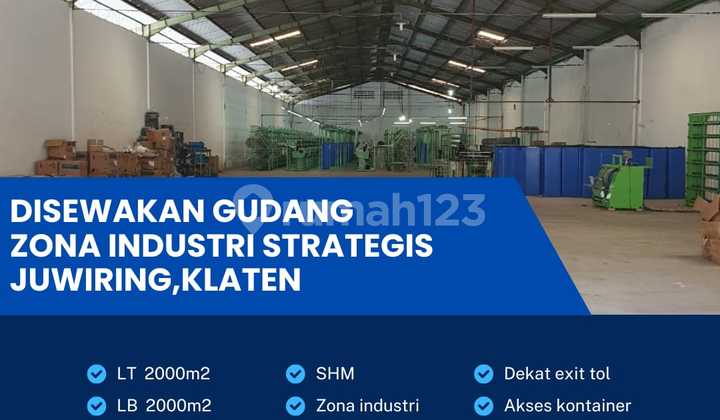 Super Strategic Industrial Warehouse in Juwiring, Klaten 2000m2