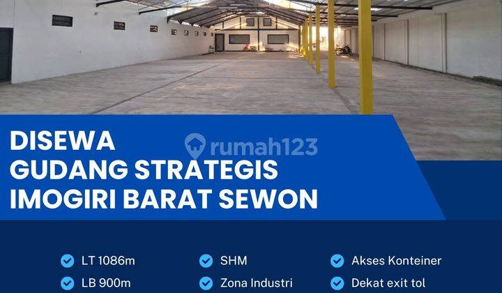 Disewakan Gudang Strategis Industri 1086m2 Lokasi Bantul,yogyakarta  1