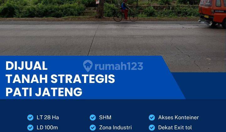 Dijual Lahan Strategis Industri,lokasi Pati Jateng,luas 28 Ha,bu  1