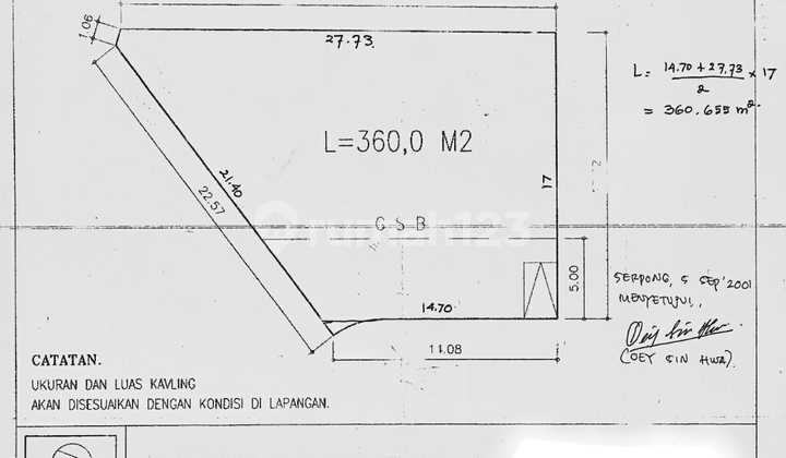 Kavling Rumah Alam Sutera Cluster Sutera Kirana Posisi Hook Lokasi Strategis