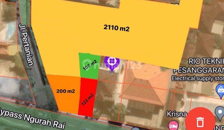 TOP URGENT LAND FOR SALE ON THE MAIN ROAD LOCATION BY PASS NGURAH RAI PESANGGARAN PEDUNGAN SELATAN DENPASAR 1