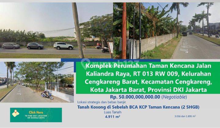 Dijual Cepat Kavling di Jl Kaliandra Raya, Taman Kencana Jakbar 1