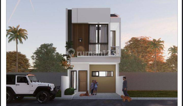 Rumah Konsep Modern Minimalis View Sawah di Seminyak Bali 1