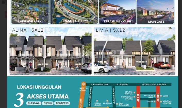 2-Story Teraland House in Menganti Gresik with 4 Bedrooms and a Stunning Pool