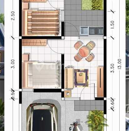 Rumah 1 Lantai Gresik Cerme ,3 Kamar Tidur Ciamik Pool 2