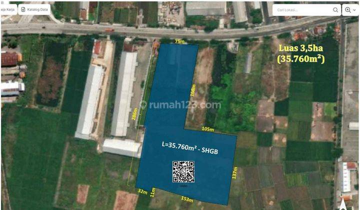 Dijual Tanah Industry Brebes Luas 3,5ha Non Lsd 1