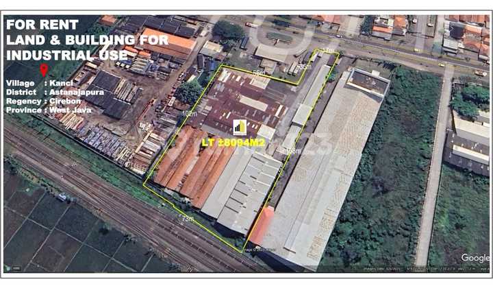 For Rent Land and Building for Factory or Warehouse