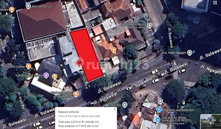 Jual Jalan Raya Sulawesi Surabaya Kota Rumah Hitung Tanah Super Strategis Dkt Gubeng Kertajaya Ngagel Sumatera Cocok Resto Kafe Kantor Hotel 2