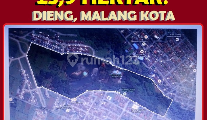 Tanah Malang Dieng Besar 23,9 HA Tengah Kota Strategis U Perumahan Dkt Puncak Tidar Citraland Elpico Tanah Malang Dieng Besar 23,9 HA Tengah Kota Strategis U Perumahan Dkt Puncak Tidar Citraland Elpico
