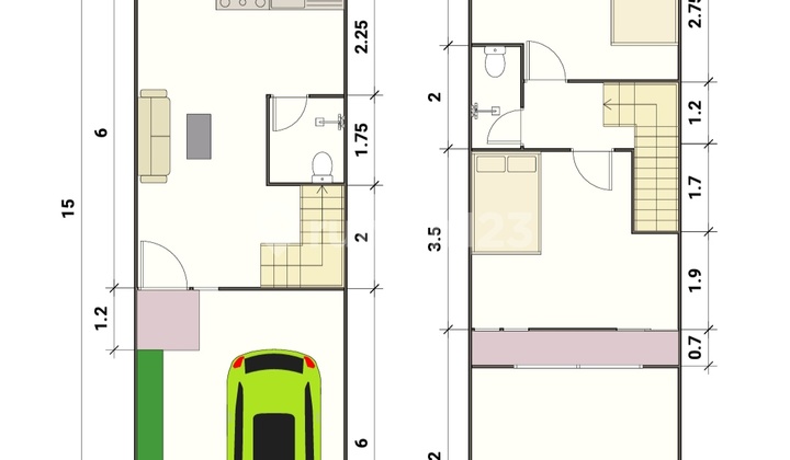 RUMAH  SCANDINAVIAN MODERN 2 LANTAI Lokasi : Perumahan Gununganyar Emas 14 - Surabaya Timur