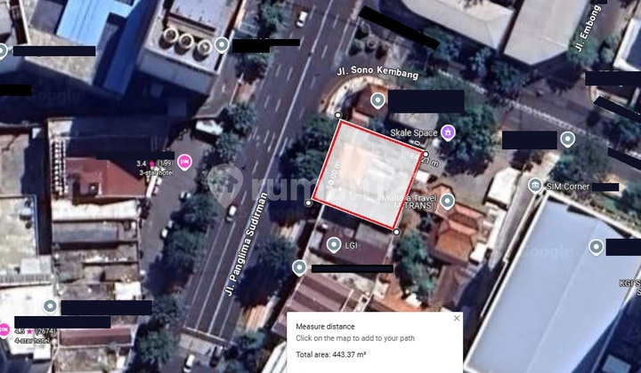 Jalan Raya Panglima Sudirman Pangsud Surabaya Rumah Hitung Tanah bisa Kantor Komersial Bisnis Langka Dekat Tp Tegalsari Genteng