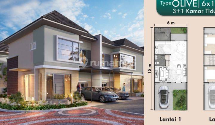 Disewakan Rumah Golf Island Pik Ukuran 6x15 2Lantai Termurah  1