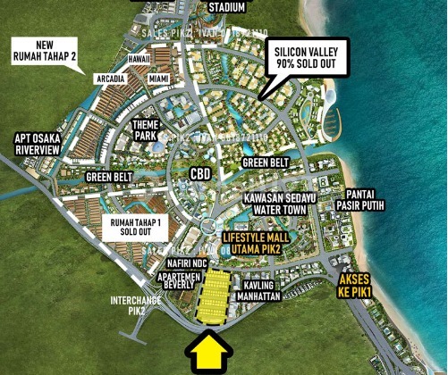 JUAL KAVLING KOMERSIL WALLSTREET PIK2 LUAS 1992m2 TERMURAH   