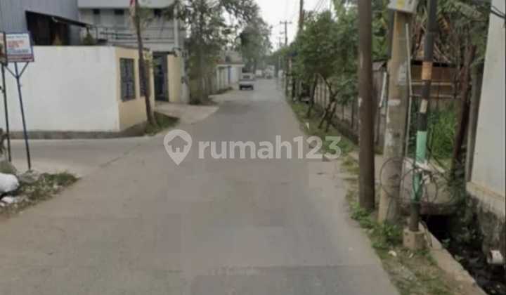 Ready-to-use flat land, 1200m², located in the warehouse area on Jl. Kav DPR, Cipondoh District, Tangerang.